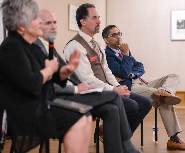 panel at a faculty workshop